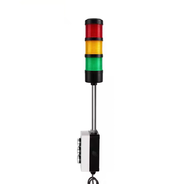 LED Signal Tower Light 3 Layers With Button Industrial LED Warning Tower Light With Long Pole for CNC Machine - Image 4