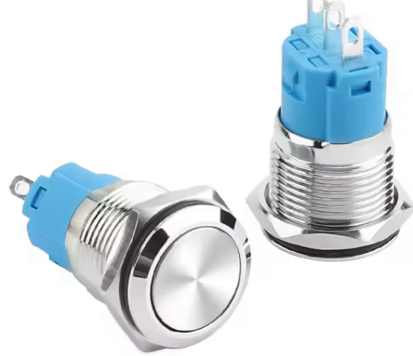 XEXAGON 16mm Metal Waterproof 12/24V 3 Pin ON-OFF Push Button
