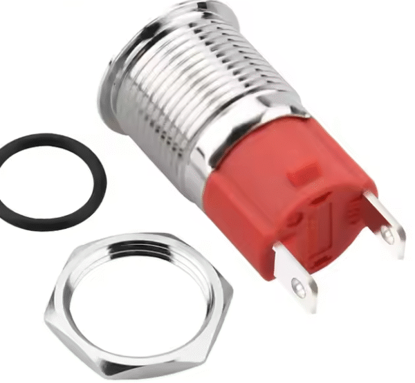 XEXAGON Metal Push Button Switch Self-locking Momertory Push Button Switch 16mm 15A High Current Latch Type Metal Push Button Switch - Image 2