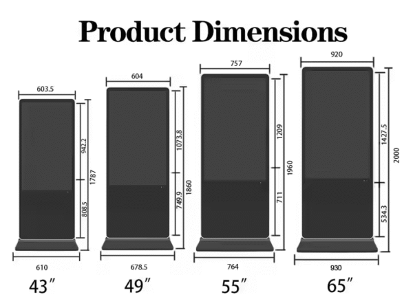 55 INCH FREESTANDING DIGITAL POSTER - Image 3
