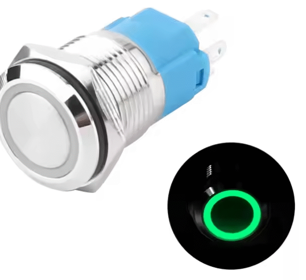 XEXAGON 16mm 5A Metal Momentary Push Button Switch Green LED IP65 Waterproof Push Button Switches