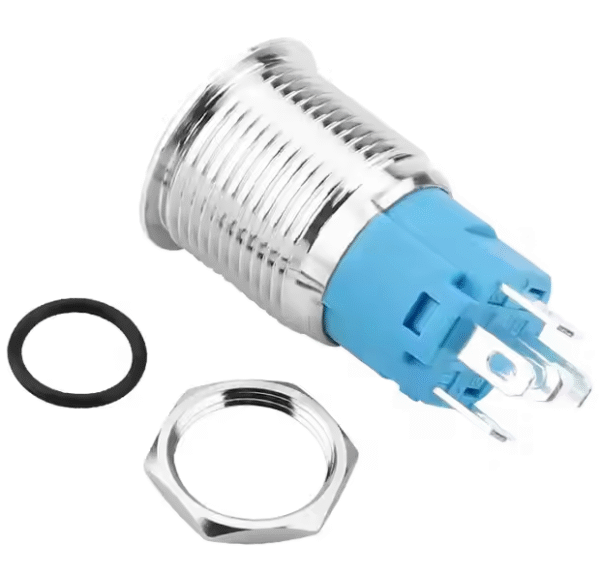 XEXAGON 16mm Momentary Push Button Switch IP65 Waterproof Button Switch Flat Head With Blue Light Push Button Switch - Image 2