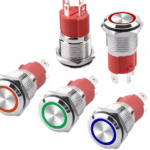 XEXAGON 16mm 15A Multi-color Ring Illuminated Metal Push Button Switch for Equipment Control Waterproof Button Switch IP65 Push Button