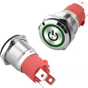 XEXAGON Waterproof IP65 16mm 15A Metal Push Button Switch 12v Power Round Green LED Switch Button