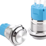 XEXAGON  Self Lock IP65 Waterproof No Light High Head 12V 24V 3 Pin Metal Push Button Switch