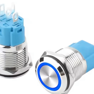 IP65 Waterproof 16mm B XEXAGON Button Switch Flat Head Ring LED Push Button 1NO 1NC Stainless Steel Push Button Switch