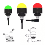 Led Signal Warning Tower Machine Light With Buzzer Alarm 50mm 35mm Mini 3 Colors Lights