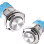 XEXAGON Hot Sell White LED Light Push Button Switch 16mm Waterproof IP65 Push Button 5A 12V Button Switch