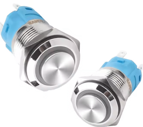 XEXAGON Hot Sell White LED Light Push Button Switch 16mm Waterproof IP65 Push Button 5A 12V Button Switch