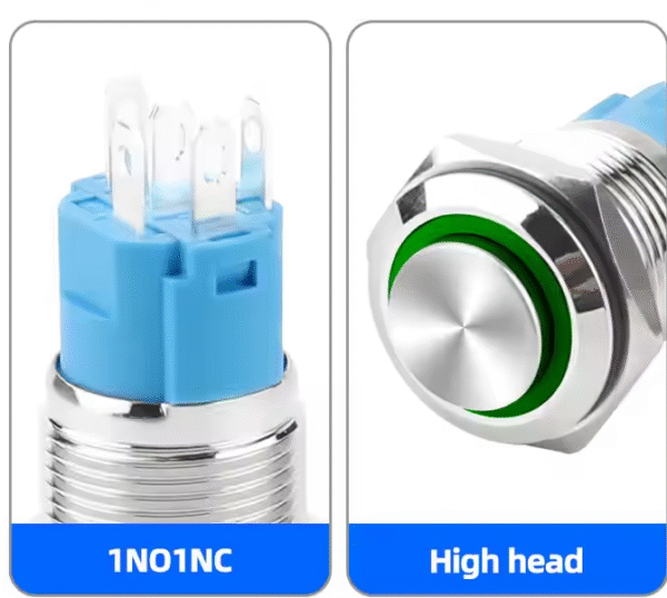 XEXAGON Hot Sell White LED Light Push Button Switch 16mm Waterproof IP65 Push Button 5A 12V Button Switch - Image 2