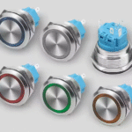 XEXAGON 25MM Self-locking Momentary Metal Flat Head Push Button Switches 5A Waterproof Push Button Switch With LED Light