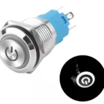 XEXAGON 16mm Momentary Push Button Switch With White LED 5A Waterproof IP65 Metal Push Button Switches