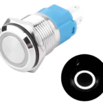 XEXAGON 16MM Metal Momentary Push Button Switch White LED IP65 16mm 5A Push Button Switches