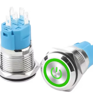XEXAGON Metal Push Button Switch 16mm Waterproof Latching Momentary Flat Head Ring Power Symbol LED Illuminated Push Button Switches