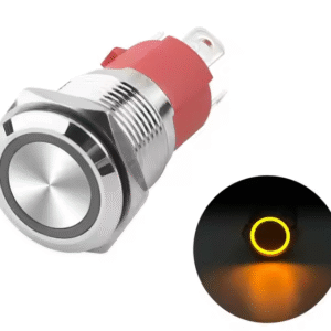 xexagon Factory High Quality 16mm Push Button Switch Highlight Ring LED Yellow Light High Current 15A Push Button Switch