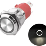 xexagon Hot Selling 16mm Push Button Switch Waterproof Momentary 15A Push Button Switches With White LED Light