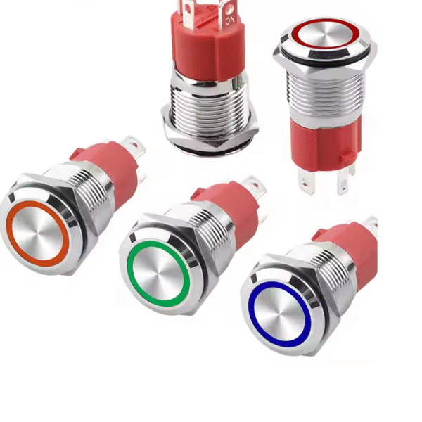 xexagon Factory High Quality 16mm Push Button Switch Highlight Ring LED Yellow Light High Current 15A Push Button Switch - Image 2