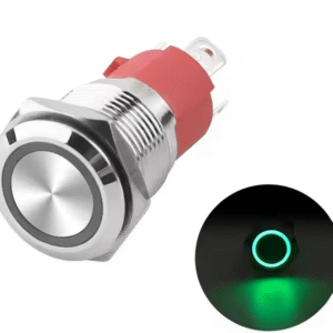 xexagon Factory High Quality 16mm Push Button Switch Highlight Ring LED Green Light High Current 15A Push Button Switch