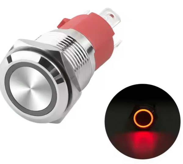 xexagon Factory Price 16mm Push-button Switch Latching Momentary Push Button Switch With Red LED Light