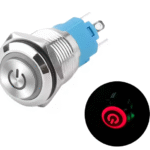 xexagon 16MM Stainless Steel Momentary Push Button Switch with Power Red LED Waterproof IP65 5A Metal Push Button Switches