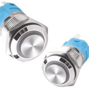 xexagon Waterproof IP65 5pin Stainless Steel Momentary Push Button Switch 16mm 5A Metal Push Button Switches with Ring White LED