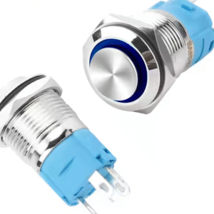 xexagon16mm 5A Momentary Push Button Switch Waterproof IP65 Metal Push Button Switches with Ring Green LED