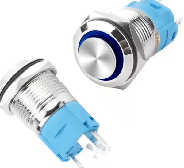 xexagon16mm 5A Momentary Push Button Switch Waterproof IP65 Metal Push Button Switches with Ring Green LED
