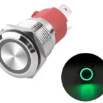 xexagon Metal Push Button Switch 15A Switch Button Waterproof IP65 16mm Push Button Switch with Green LED Light
