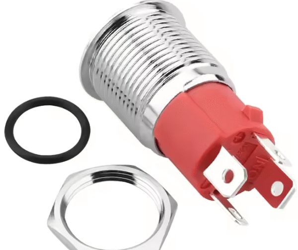 xexagon Metal Push Button Switch 15A Switch Button Waterproof IP65 16mm Push Button Switch with Green LED Light - Image 2