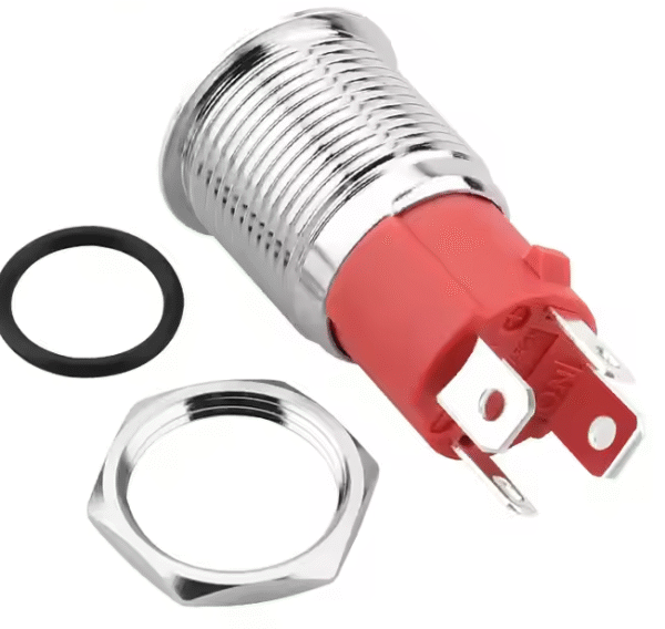 xexagon 16mm Waterproof Switch Button Stainless Steel Round White Ring LED signal Push Button Switch - Image 2
