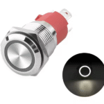 xexagon 16mm Switch Button IP65 Waterproof Self-Locking With White Light 15A Stainless Steel Metal Push Button Switch