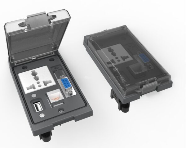10A RJ45 USB D-sub Industrial Power Outlet