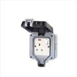 Outdoor Waterproof Single British Switch Socket Box with Light (XNMP21)