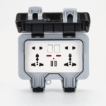 Outdoor Waterproof UK Universal Socket Switch (XNMP2-USB)