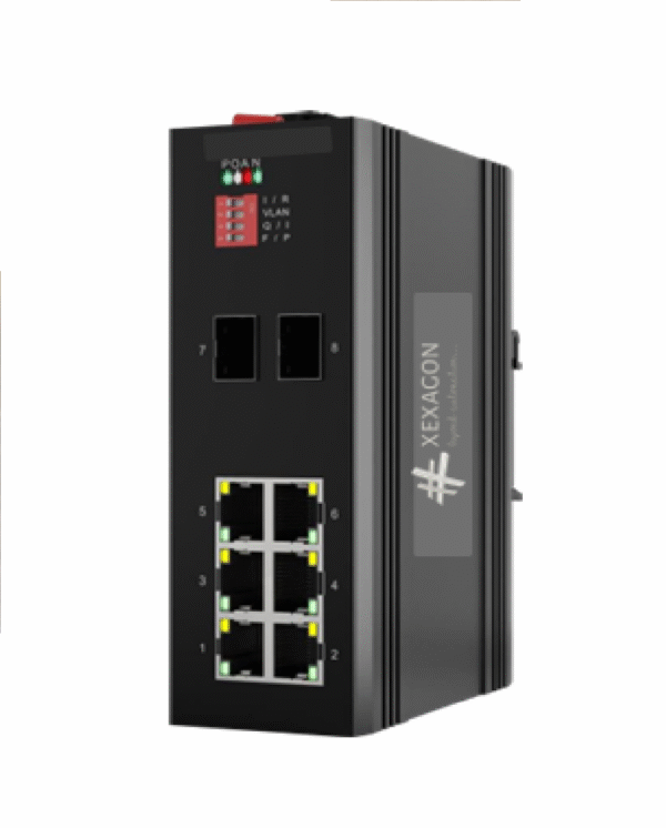 2*100Base-FX + 6*10/100Base-TX Managed Ethernet Switch