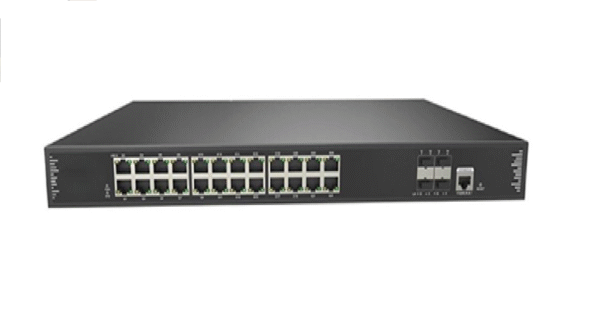 24*10/100/1000 RJ45 ports + 4*1/10G uplink SFP fiber ports Managed Ethernet Switch
