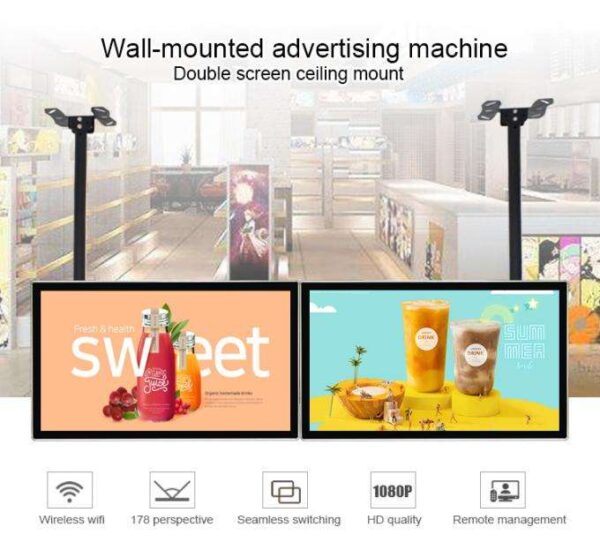 32 Inch Indoor Roof Ceiling Hanging Digital Menu Display Board LCD Advertising TV Screen for Restaurant - Image 2