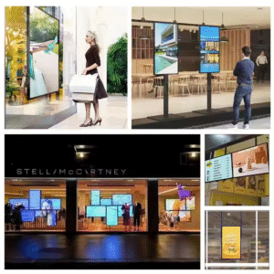 32 inch Indoor Ultra Thin Digital Lcd Display Wall-mounted/Hanging Touch Screen Advertising Window Display Screen