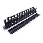 19 Inch 1U Plastic Cable Manager Horizontal Cable Organizer