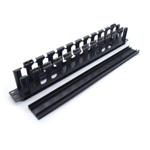 19 Inch 1U Plastic Cable Manager Horizontal Cable Organizer