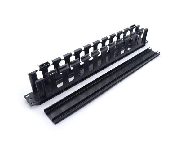 19 Inch 1U Plastic Cable Manager Horizontal Cable Organizer