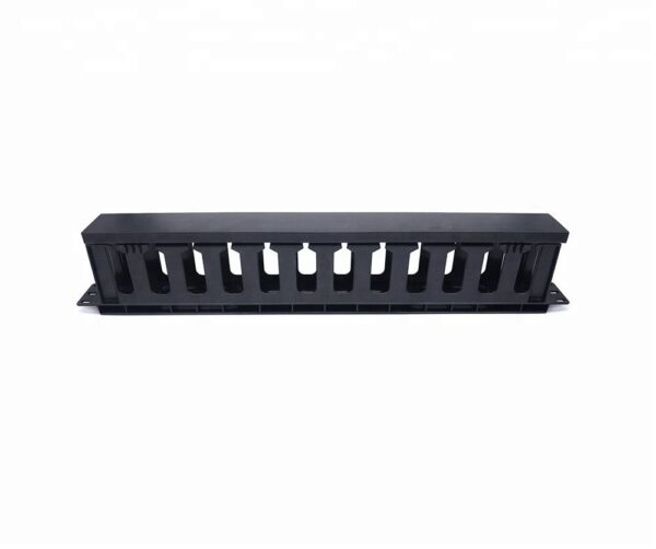 19 Inch 1U Plastic Cable Manager Horizontal Cable Organizer - Image 3