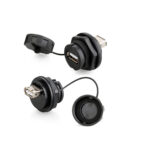 Waterproof USB 2.0 Female Panel Mount (IP67)