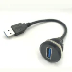 USB 3.0 Female Panel Mount to USB Male Cable