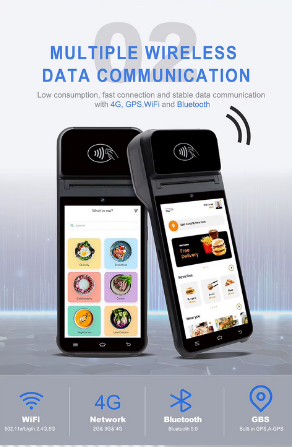 55" Mobile POS Terminal Android 13.0 Octa-core 2.3GHz 3GB RAM 32GB SSD Wi-Fi Bluetooth USB Thermal Printer Handheld Mobile POS No reviews yet40 sold - Image 4