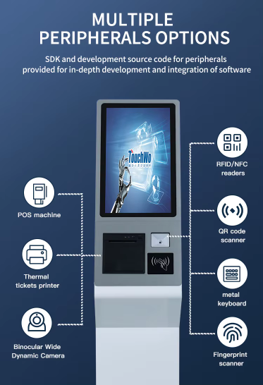 15.6 Inch Touchscreen Kiosk Retail Information Android Touch Screen Display Health Self Checkout Kiosk Machine - Image 4
