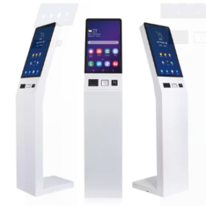 17"Floor Standing  Queue Management Kiosk Self-payment Kiosks with Printer QR Code Scanner NFC Camera