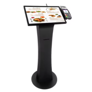 32'' Curved Monitor Ip65 Touchscreen Kiosk Monitor Voucher Printing Fast Food Self Ordering for Restaurant