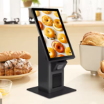 21.5 Inch All-In-One Multi-Functional White Audio Technical CPU Video Capacitive Multi-Touch Screen POS Terminal Food Odering kiosk