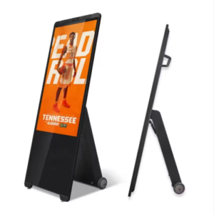 43inch Portable Battery Supply Lcd Digital Poster Display Floor Stand Lcd Screen Kiosk Digital Signage Board